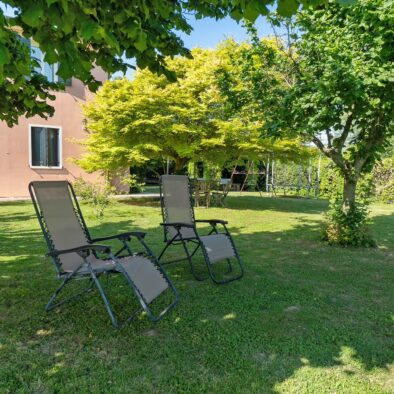 Giardino esterno dell'alloggio